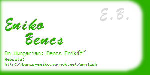 eniko bencs business card